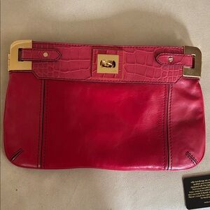 Milly Deep Red Leather Bag